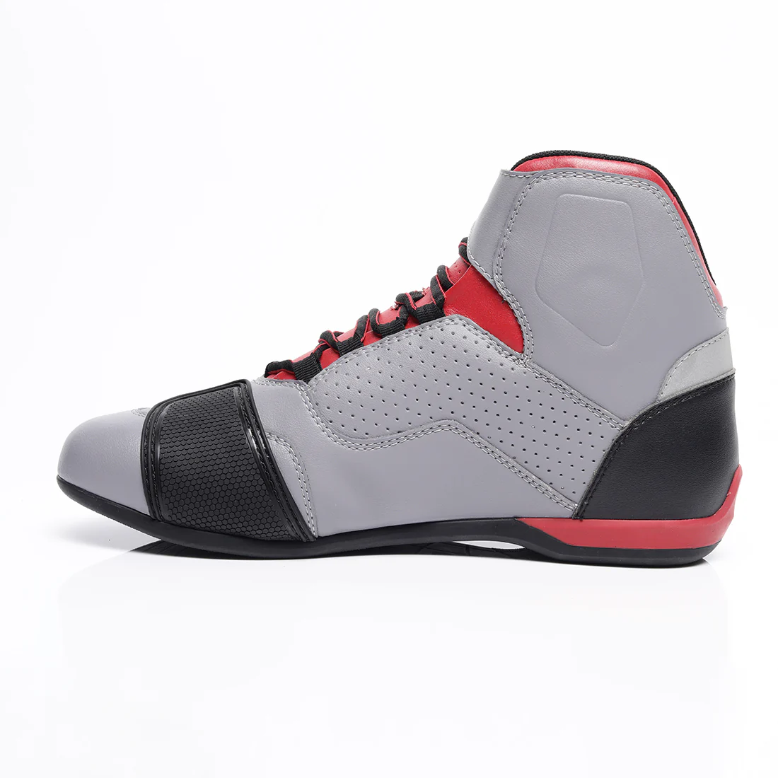 TVS Racing Ankle Length Riding Boots for Men:Anti-Microbial & Waterproof Riding Shoes with Reflective Panels, Ventilated Biker Boots with Ankle-Toe Protection-Premium Men's Riding Boots - Image 15