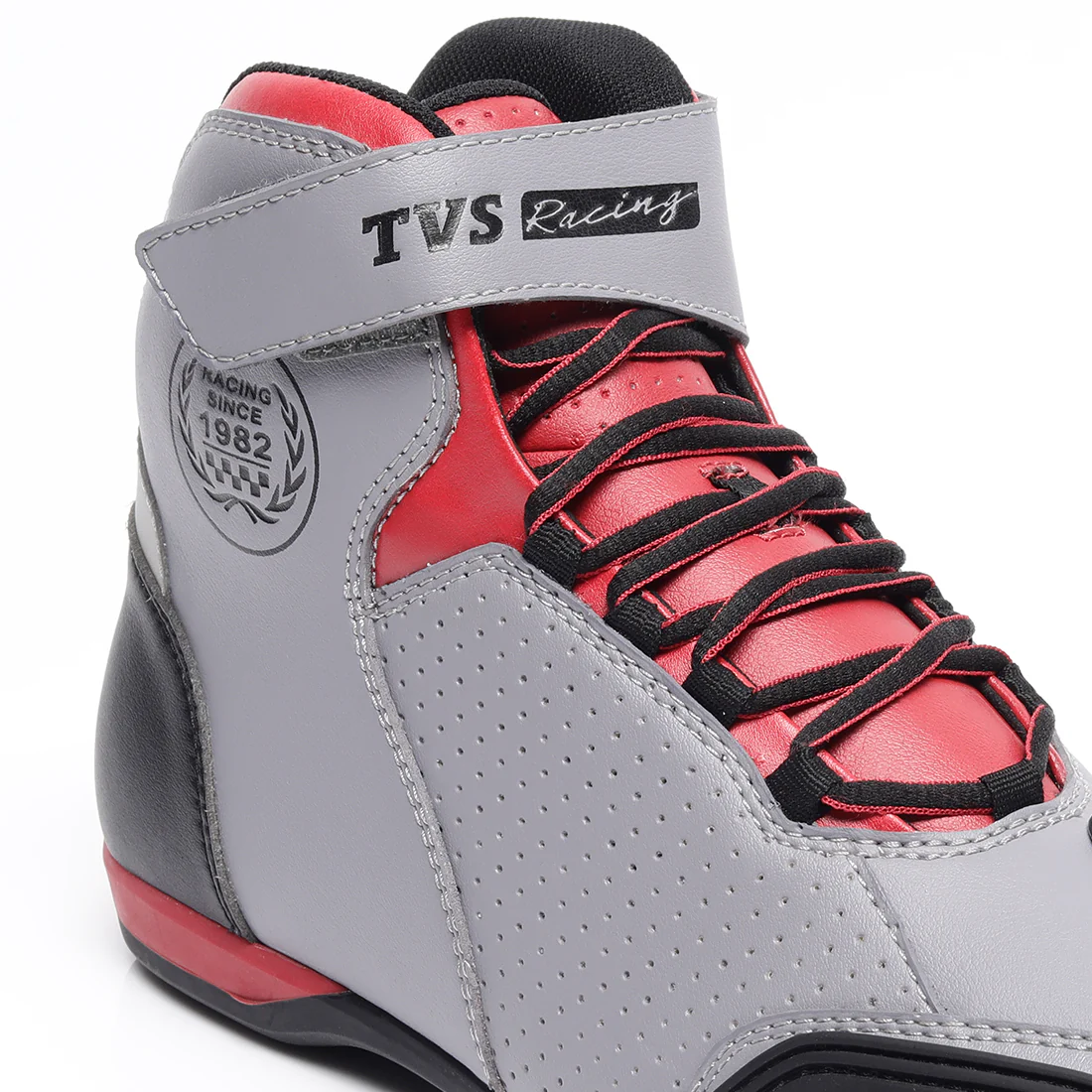 TVS Racing Ankle Length Riding Boots for Men:Anti-Microbial & Waterproof Riding Shoes with Reflective Panels, Ventilated Biker Boots with Ankle-Toe Protection-Premium Men's Riding Boots - Image 25