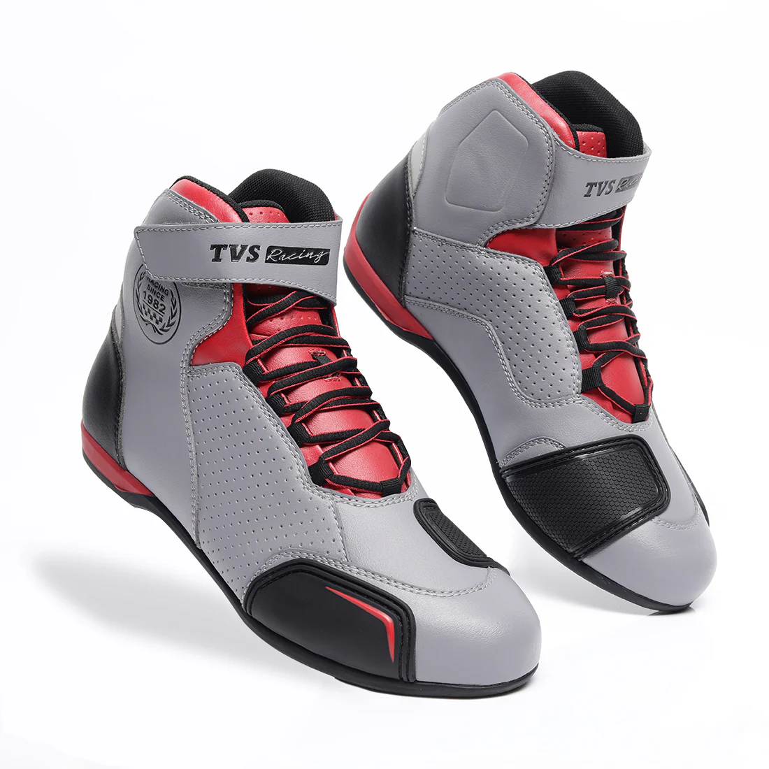TVS Racing Ankle Length Riding Boots for Men:Anti-Microbial & Waterproof Riding Shoes with Reflective Panels, Ventilated Biker Boots with Ankle-Toe Protection-Premium Men's Riding Boots - Image 26