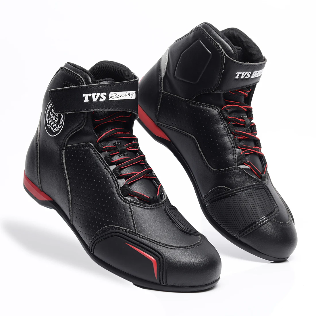 TVS Racing Ankle Length Riding Boots for Men:Anti-Microbial & Waterproof Riding Shoes with Reflective Panels, Ventilated Biker Boots with Ankle-Toe Protection-Premium Men's Riding Boots - Image 5