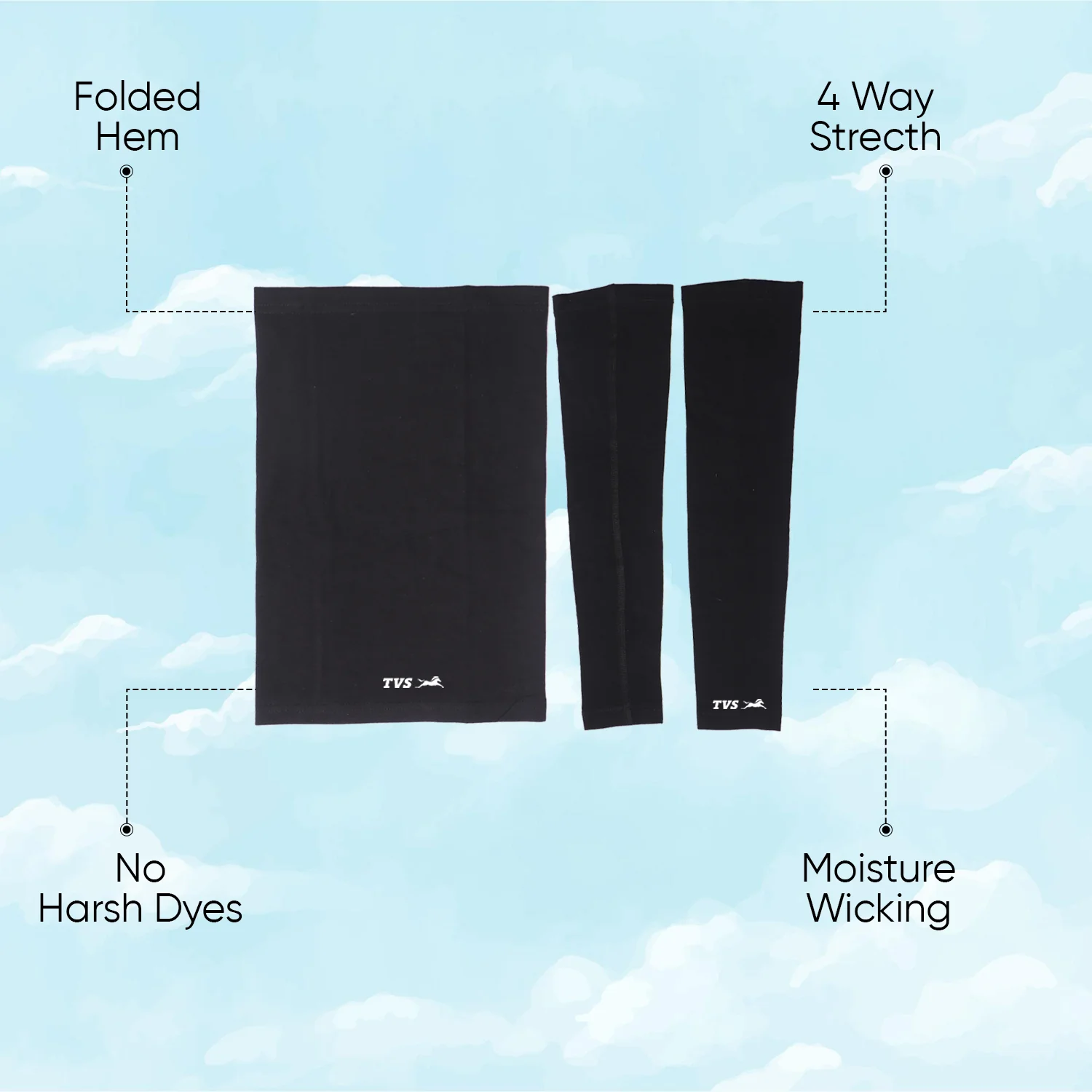 TVS Arm Sleeve & Neck Gaiter Set - Suitable for Men & Women - Image 6