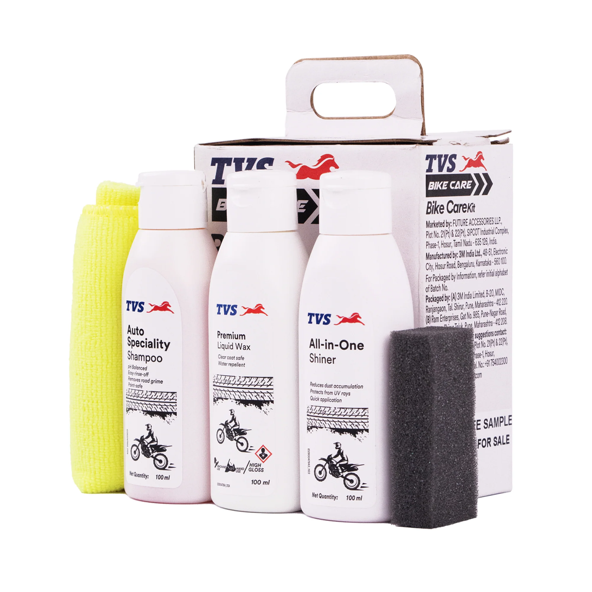 TVS Bike Care Kit  Essential Cleaning and Maintenance Tools - Image 5