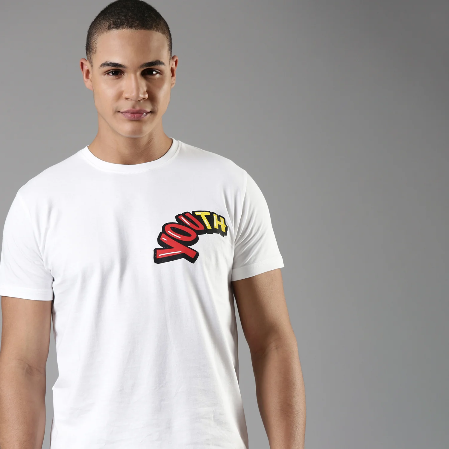 TVS Men's White Crew Neck T-Shirt - Youth - Image 5