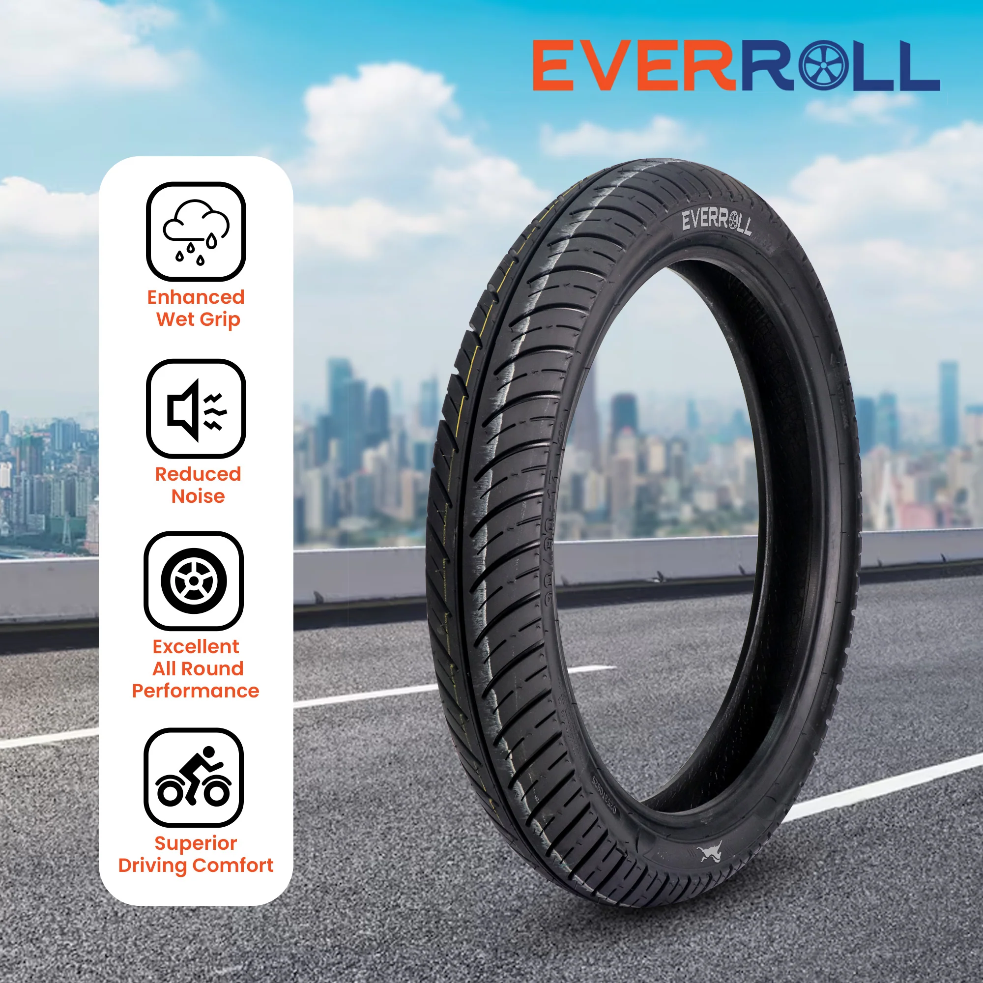 Front Tubeless Nylon Tyre - 90/90-17 TL TO MC32 | Vehicle Compatibility - TVS Apache RTR 160, 180 & 200 4V - Image 5