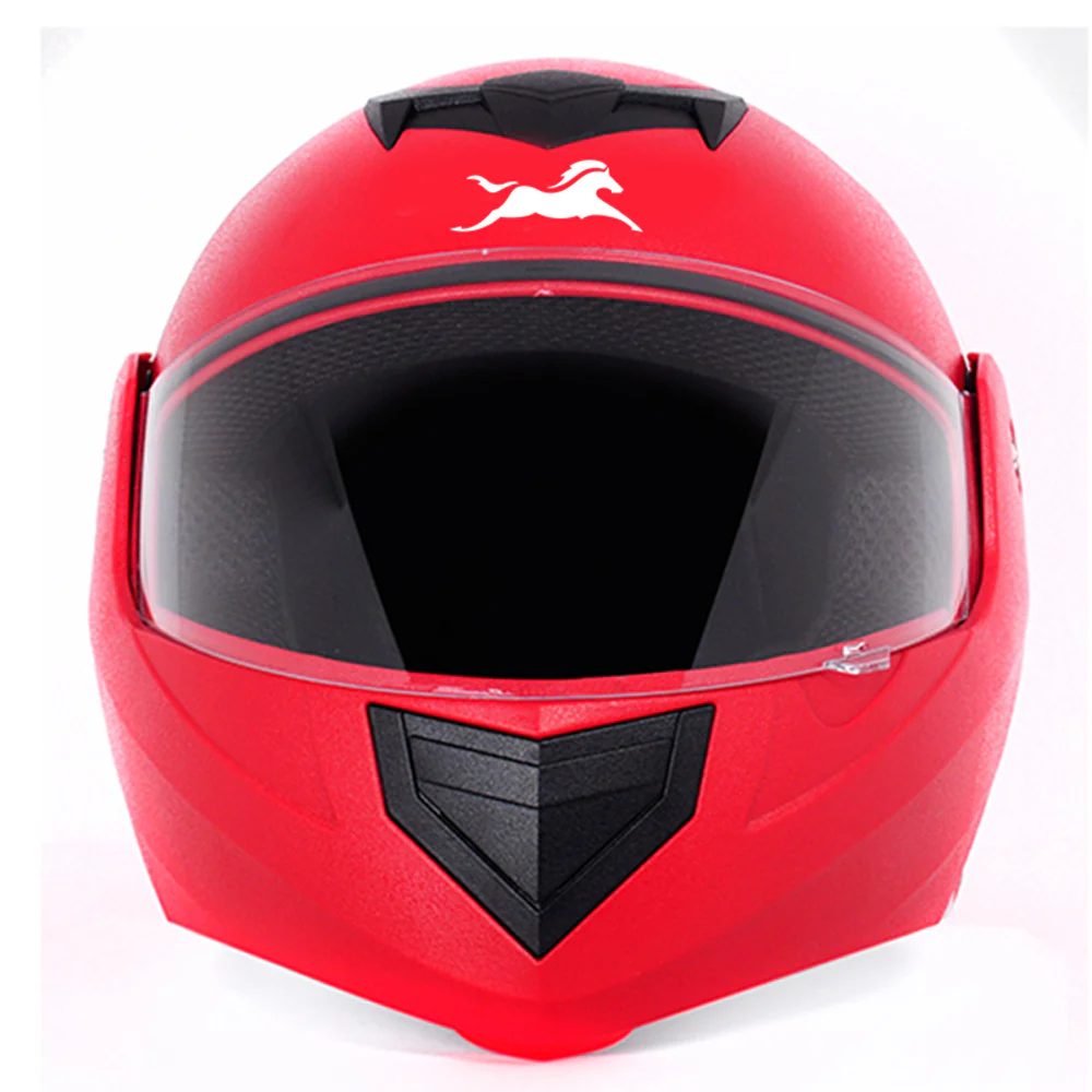 TVS Flip up Helmet Full Face, Color: Red - ISI Certified - Image 5