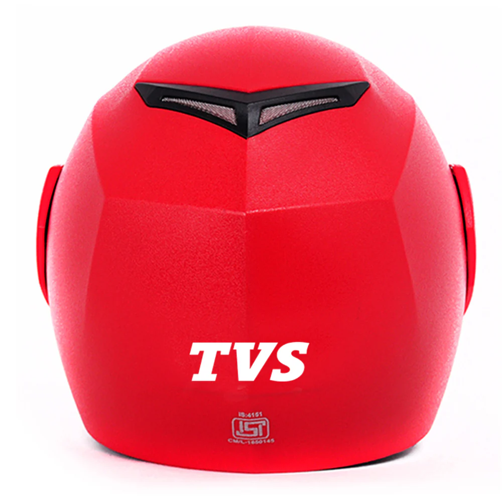 TVS Flip up Helmet Full Face, Color: Red - ISI Certified - Image 6