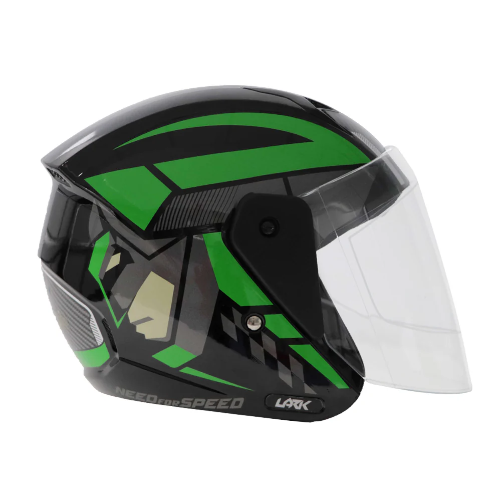 TVS Half Face Helmet Green G2Lightweight Protection for Riders - Image 2