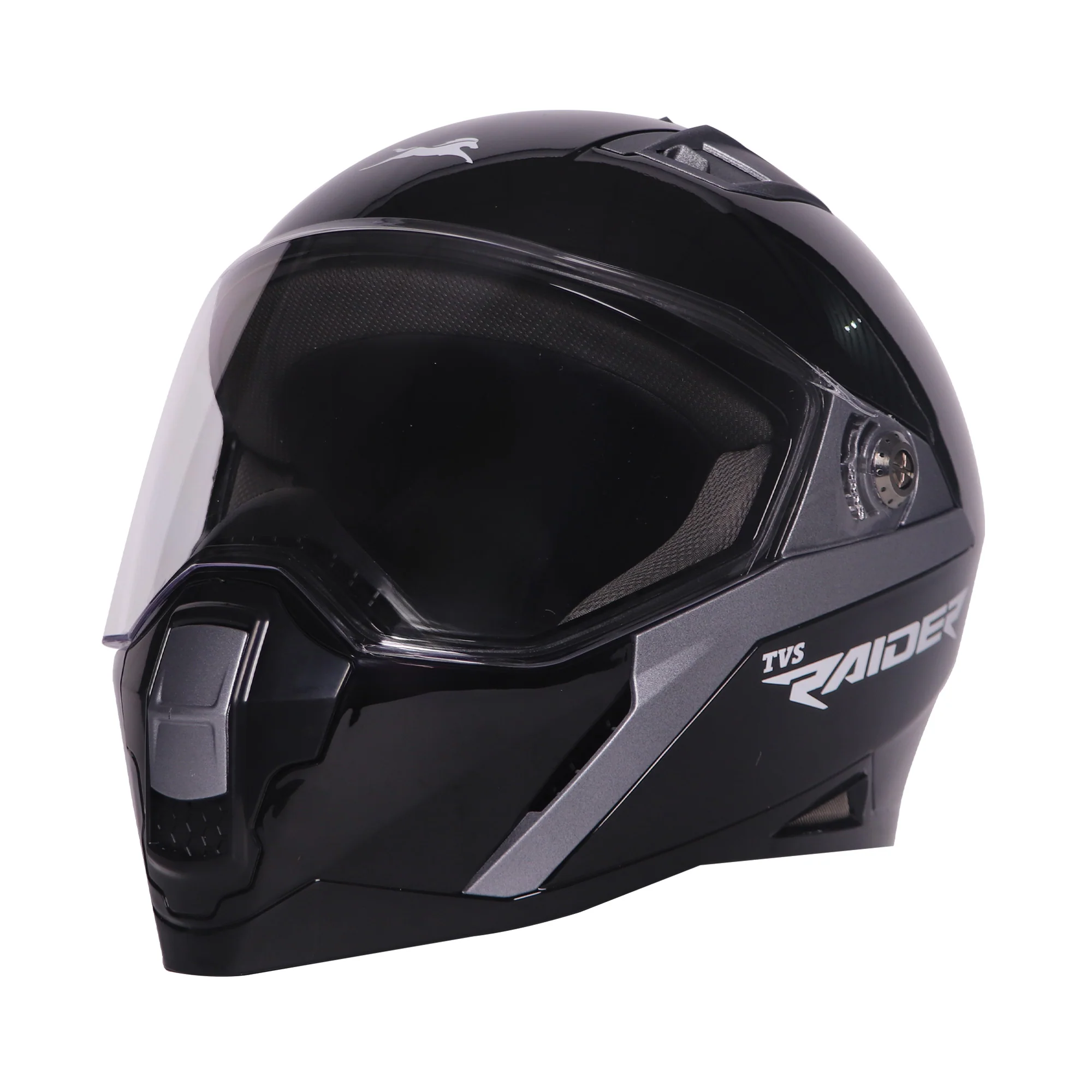 TVS Raider Full Face Helmet, Color: Black & Grey | ISI Certified - Image 5
