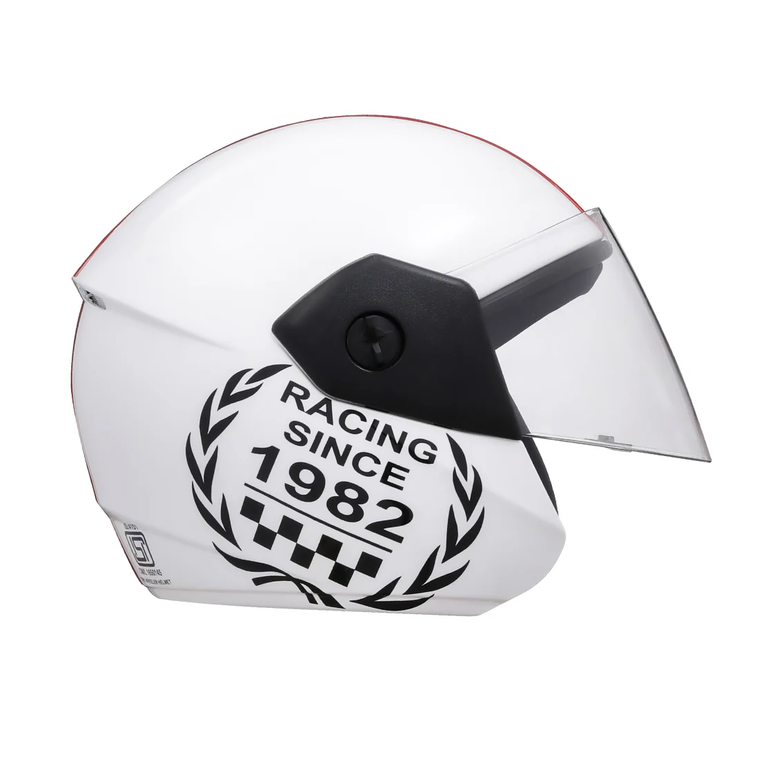 TVS Racing Kids Half Face Helmet, Color: White - ISI Certified - Image 4