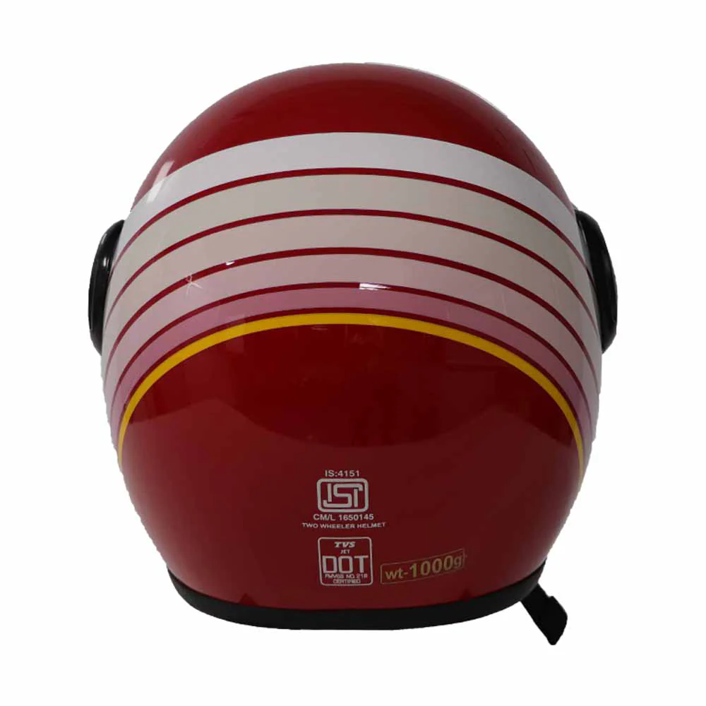 TVS Ronin Half Face Red Helmet - ISI & DOT Certified - Image 6