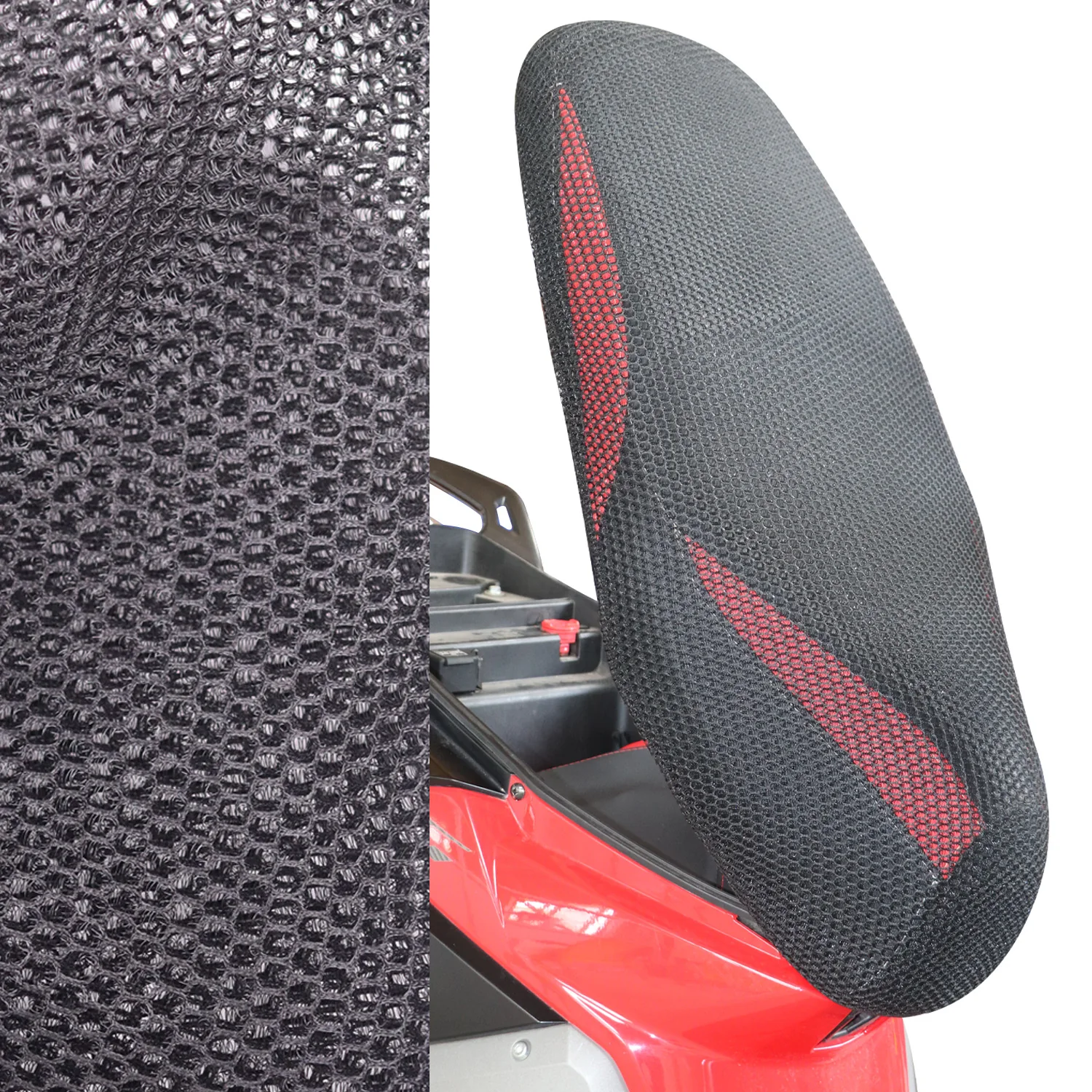 TVS Mesh Seat Cover for Ntorq - Polyester, Breathable 3D Honeycomb with Anti-Slip, All-Weather Protection - Image 5