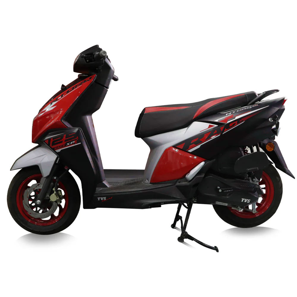 TVS NTORQ Seat Cover Black with Red - Stylish Seat Protection - Image 4