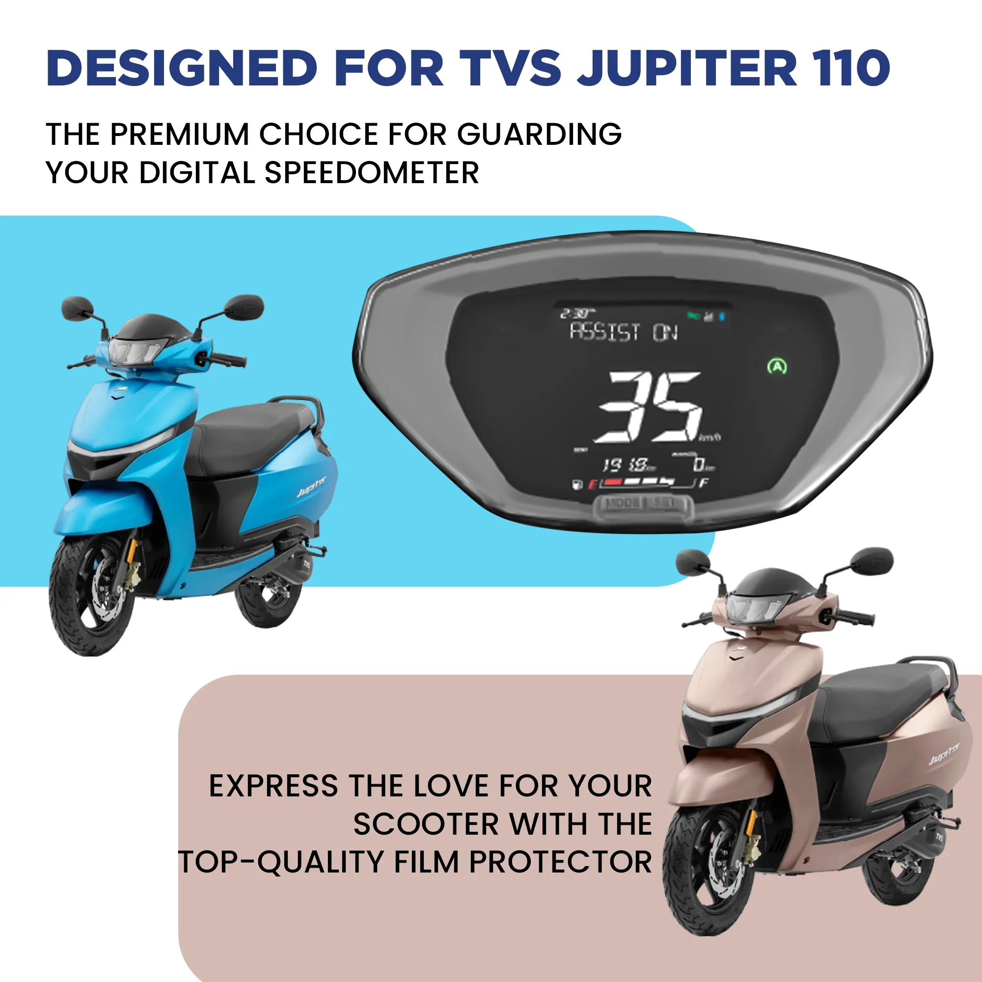 TVS Screen Protector for Jupiter 110 (With button) - Image 3