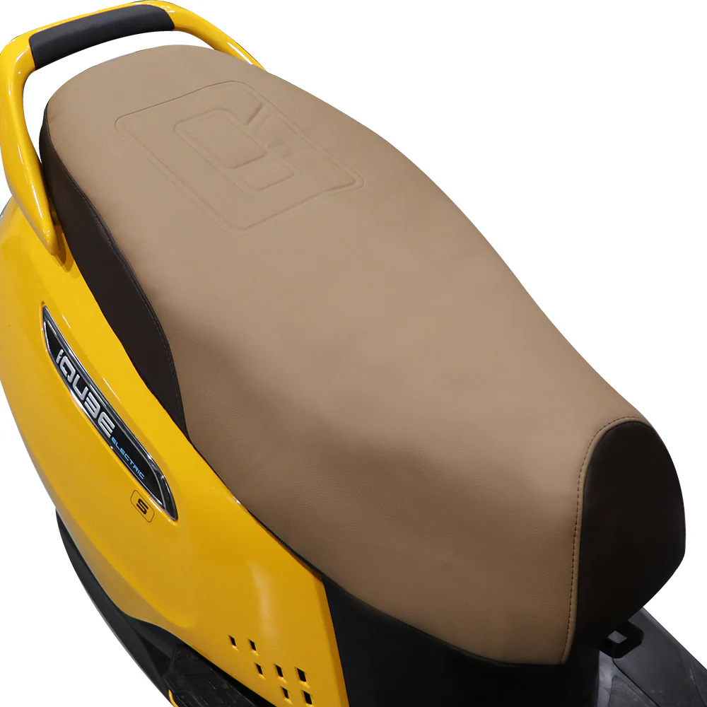 TVS iQube Seat Cover Beige/Brown - Durable Seat Protection - Image 2