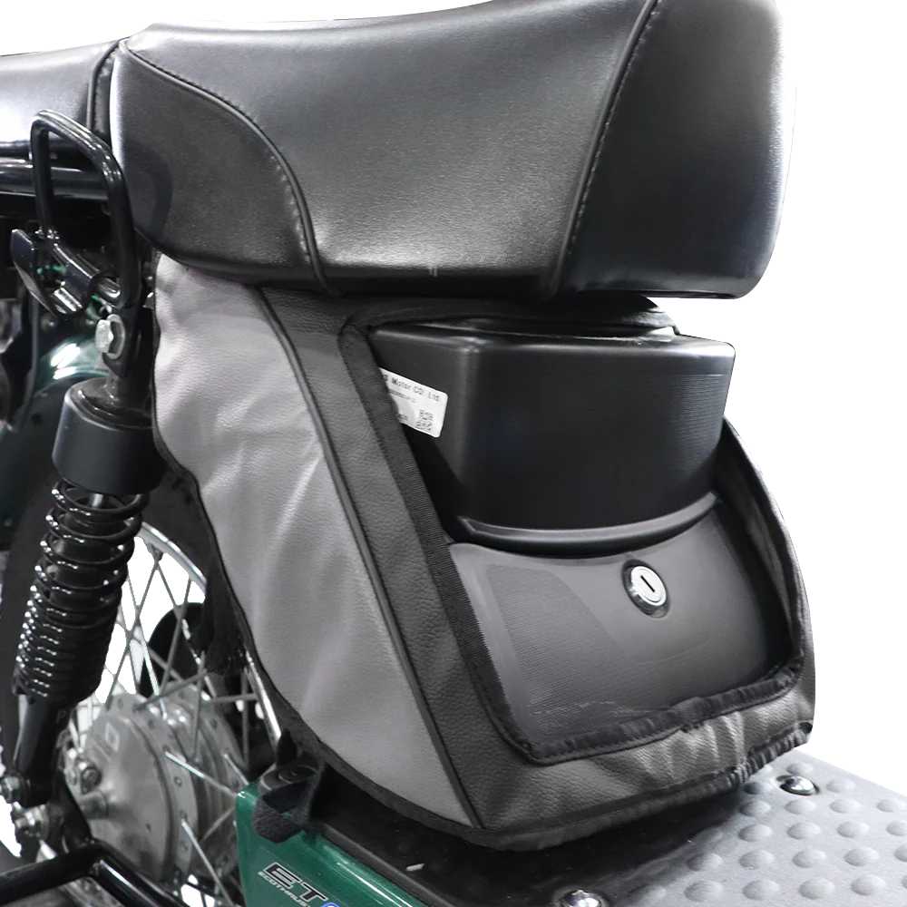 TVS Tool Box Cover for XL100 BS6 - Silver/Black - Image 2
