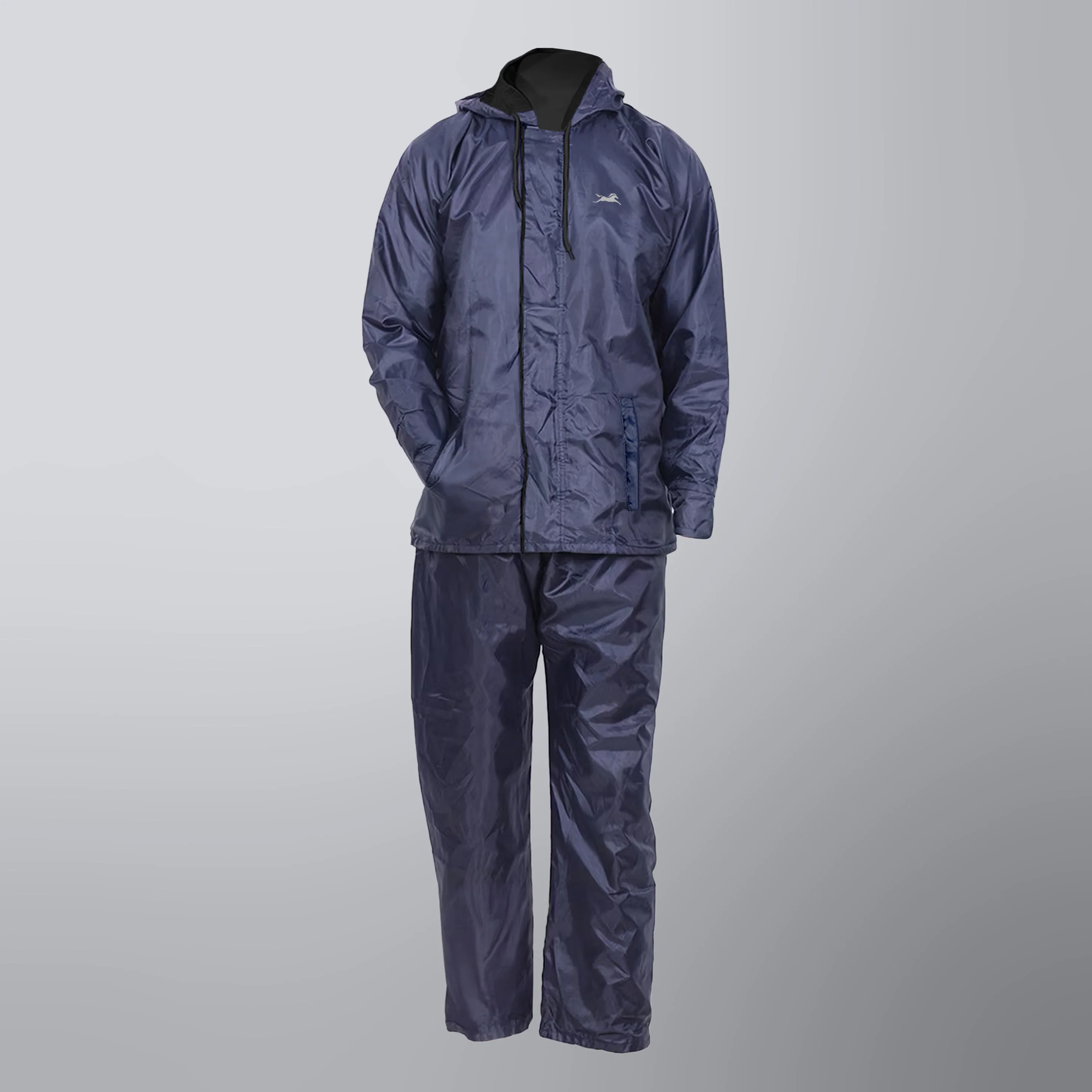 TVS Double-Layer Polyester Raincoat with Pants & Adjustable Drawcord Hood - Image 3