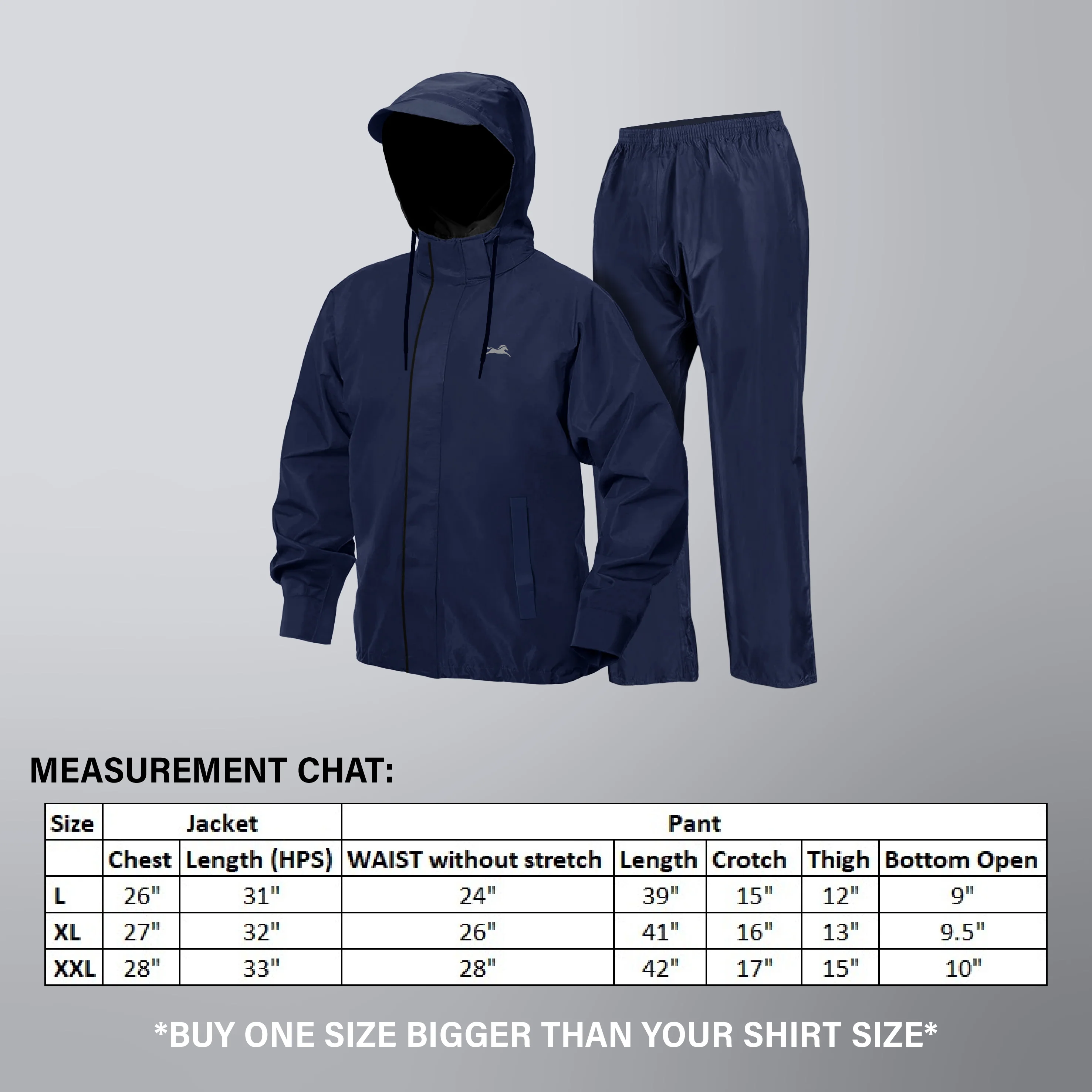 TVS Double-Layer Polyester Raincoat with Pants & Adjustable Drawcord Hood - Image 6