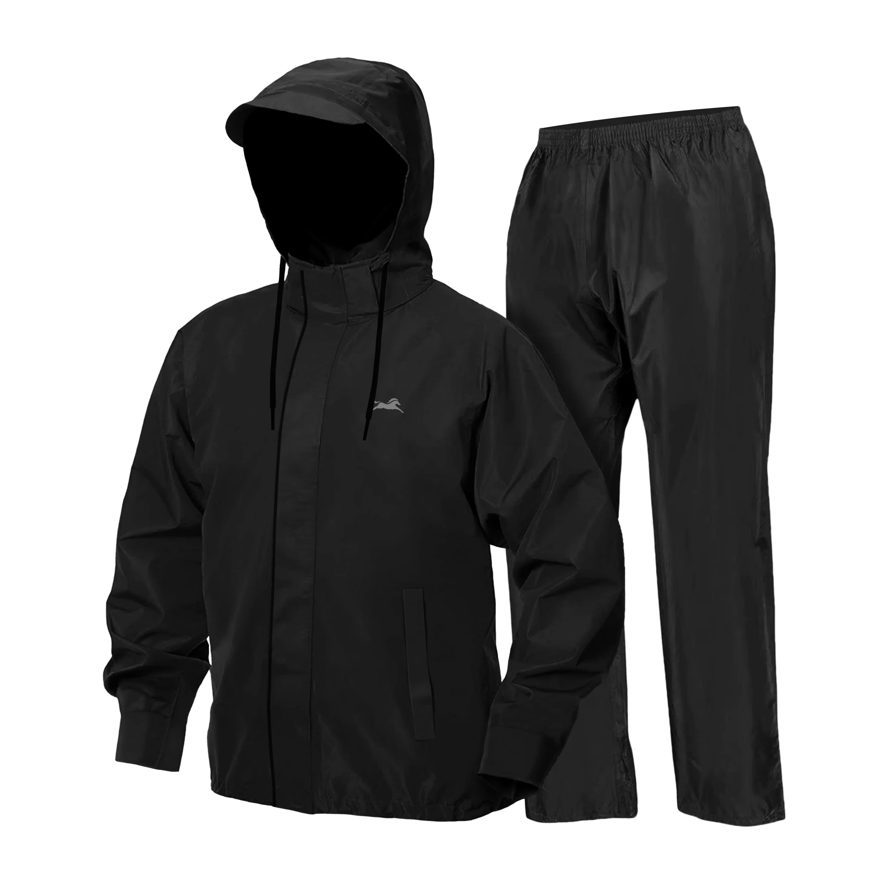 TVS Double-Layer Polyester Raincoat with Pants & Adjustable Drawcord Hood - Image 7