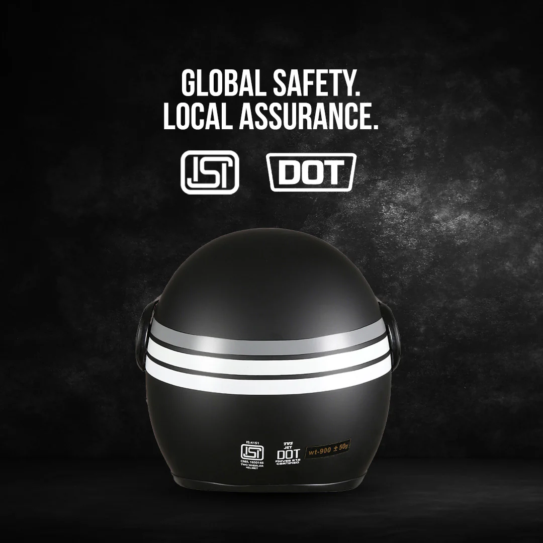 TVS Cruisetown Open Face Helmet – Stylish & Safe Helmet for Riders | ISI & DOT Certified | Premium Protection for Men & Women | Comfortable, Durable & Lightweight Design with Visor - Image 29