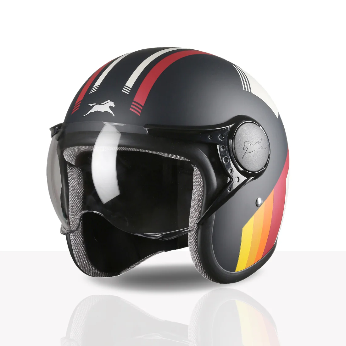TVS Cruisetown Open Face Helmet – Stylish & Safe Helmet for Riders | ISI & DOT Certified | Premium Protection for Men & Women | Comfortable, Durable & Lightweight Design with Visor - Image 45