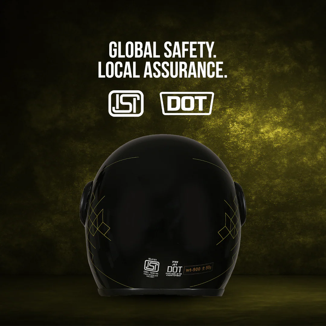 TVS Cruisetown Open Face Helmet – Stylish & Safe Helmet for Riders | ISI & DOT Certified | Premium Protection for Men & Women | Comfortable, Durable & Lightweight Design with Visor - Image 7