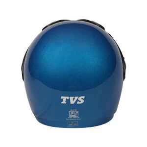 TVS Half Face Cruiser Helmet Blue/Black - Stylish Peak Design - Image 5