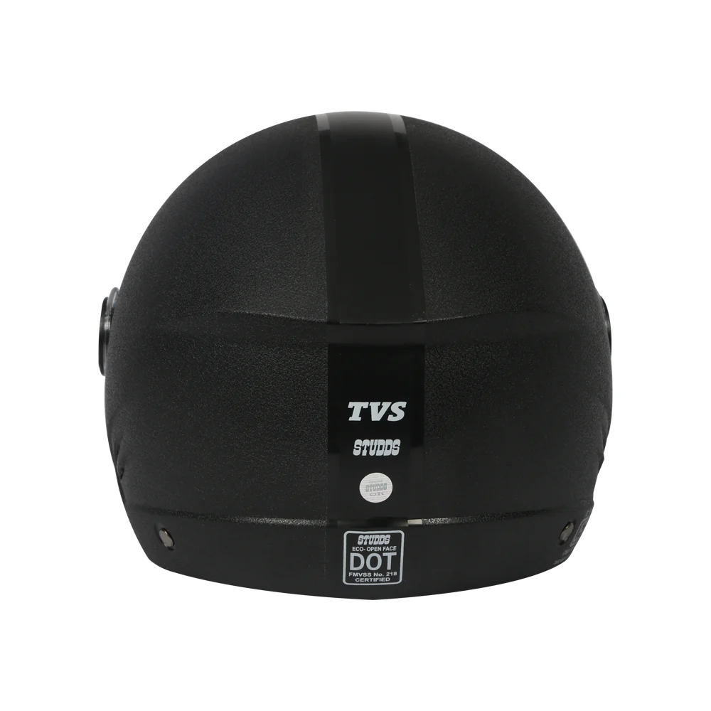 TVS Helmet Half Face Black TE - Image 4
