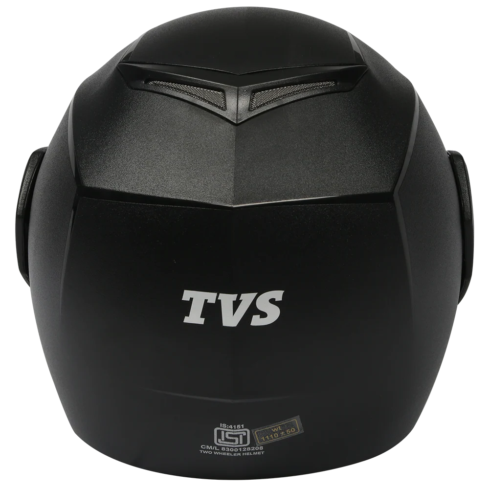 TVS Helmet Full Face Motorbike Helmet (Black-JM) - Image 3