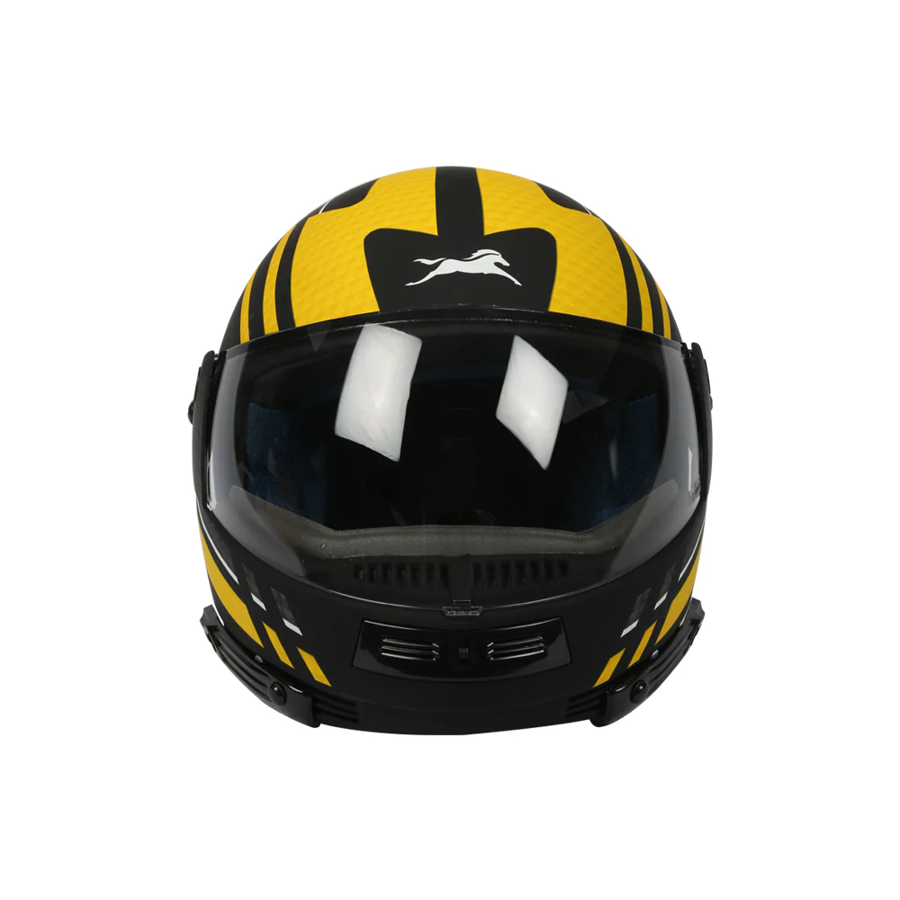 TVS Ninja Bike Helmet - Full Face Helmet (Yellow and Black) - Image 3