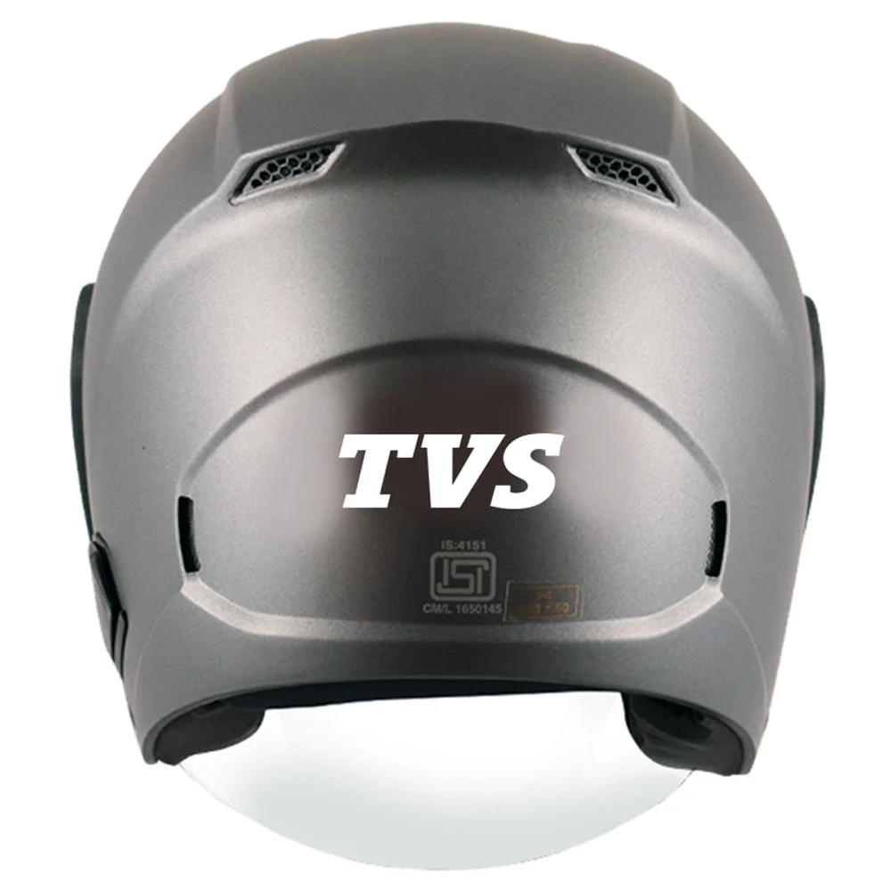 TVS Helmet Half Face Grey - Image 2