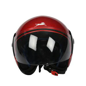 TVS Helmet Half Face Motorbike Helmet (Red-BL) - Image 4