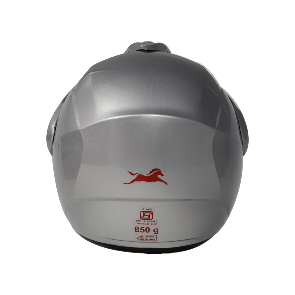 TVS Sport Classic Half Face Helmet, Color: Silver - ISI Certified - Image 3