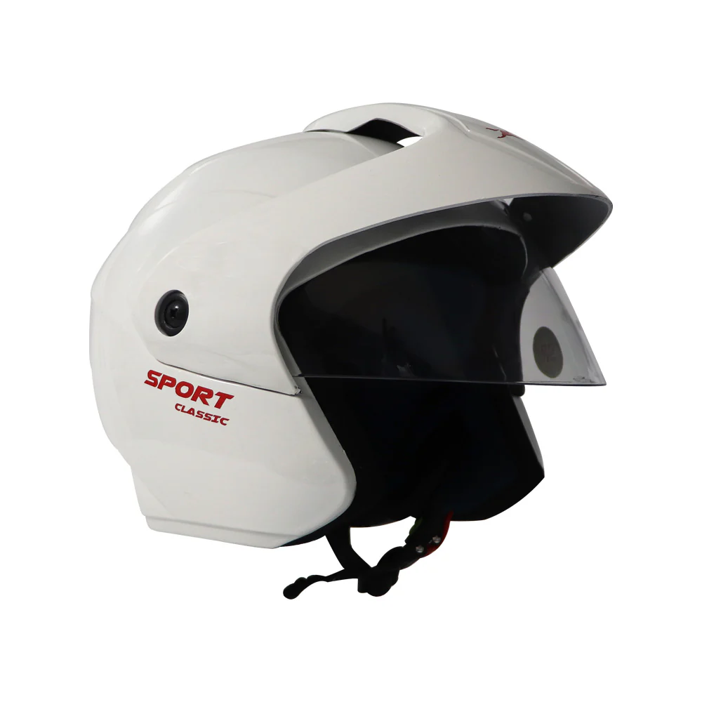TVS Sport Classic Half Face Kids Helmet, Color: White - ISI Certified - Image 2