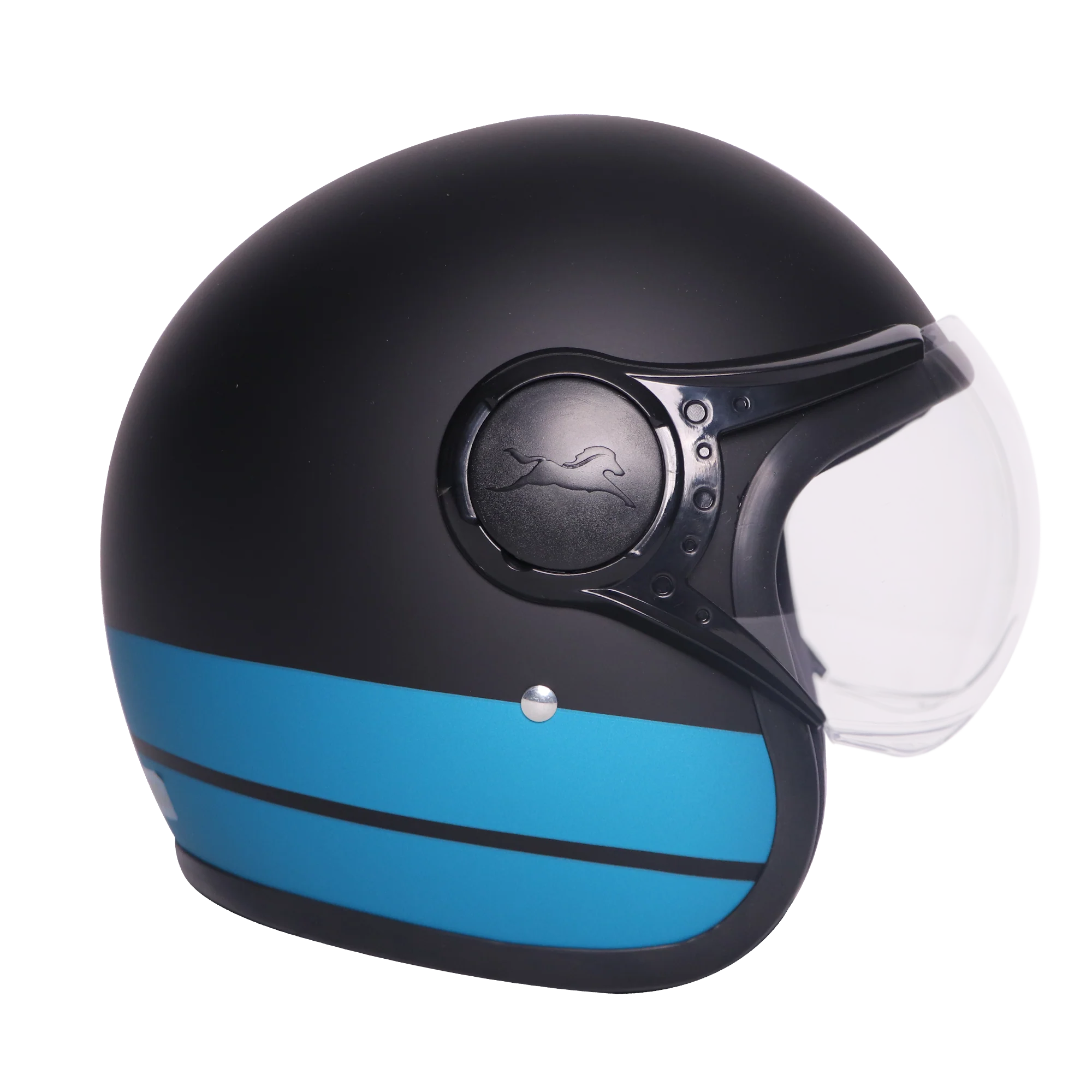 TVS J110 Half Face Helmet, Dawn Blue Matte  - Image 2