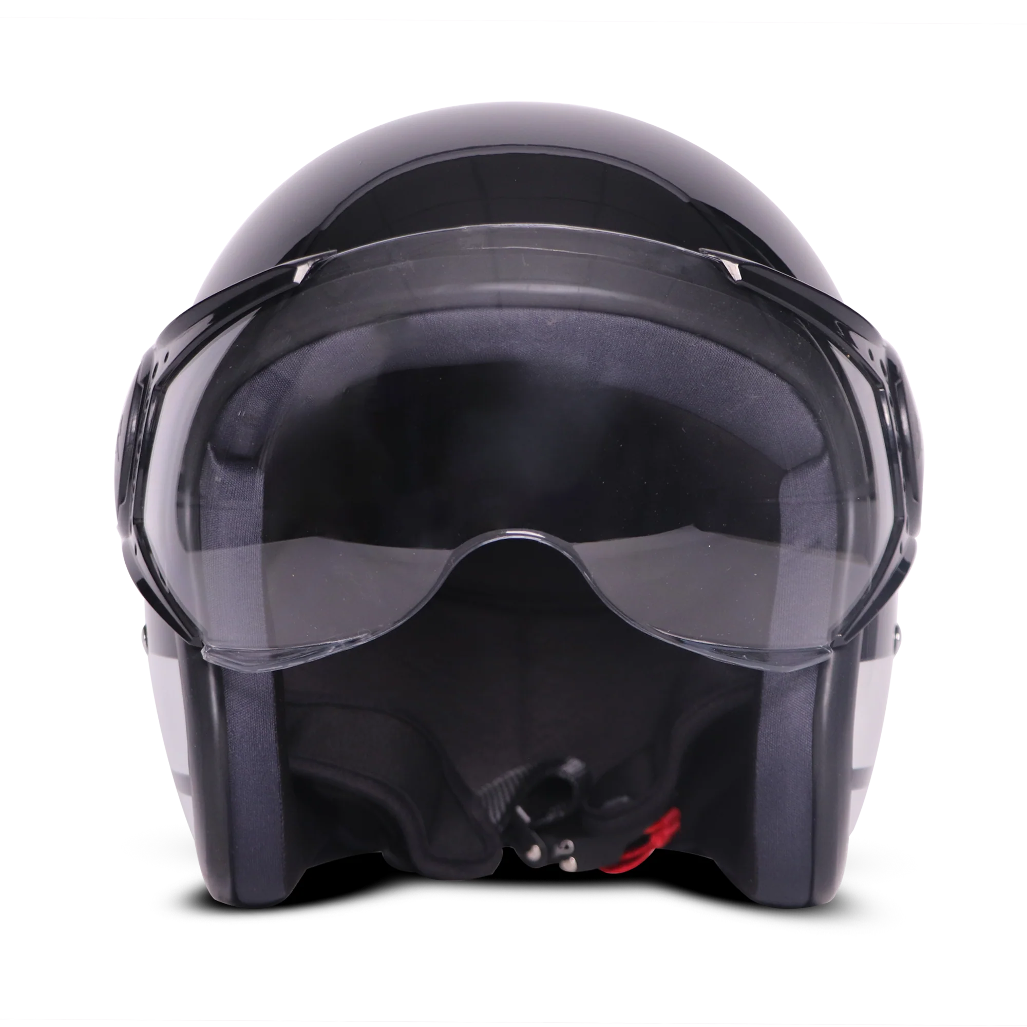 TVS J110 Half Face Helmet, Lunar White Gloss - Image 3