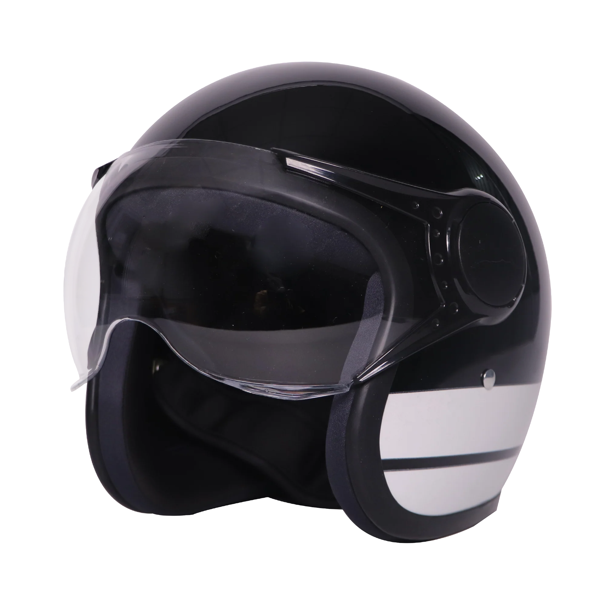 TVS J110 Half Face Helmet, Lunar White Gloss - Image 6