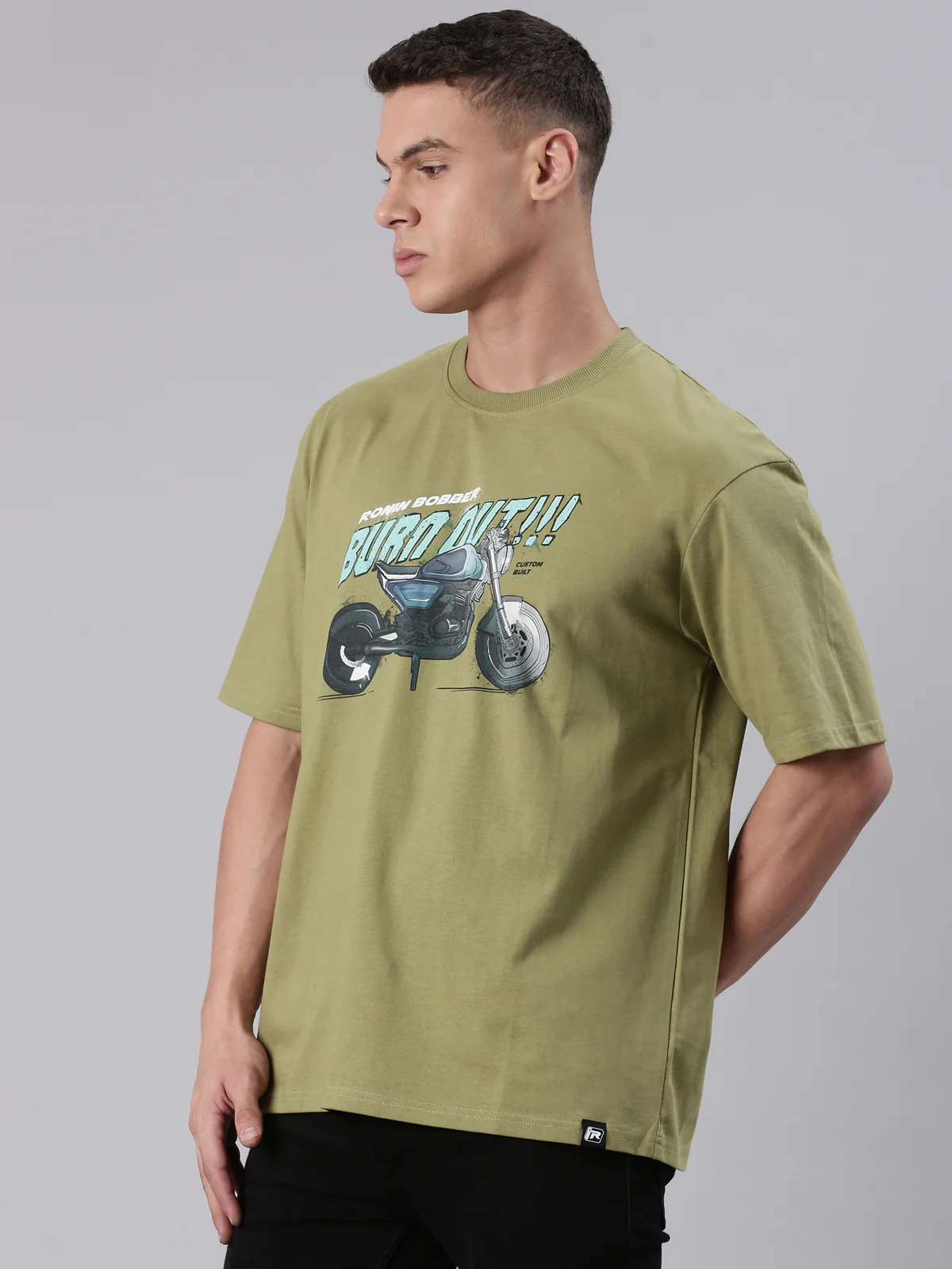 TVS Lifestyle 100% Cotton Oversized Graphic T-shirt for Men | Premium 220 GSM Heavyweight Tee with Relaxed Fit | Soft Cotton Oversized T Shirt for Boys | Durable Ribbed Neckline Streetwear Style - Image 13