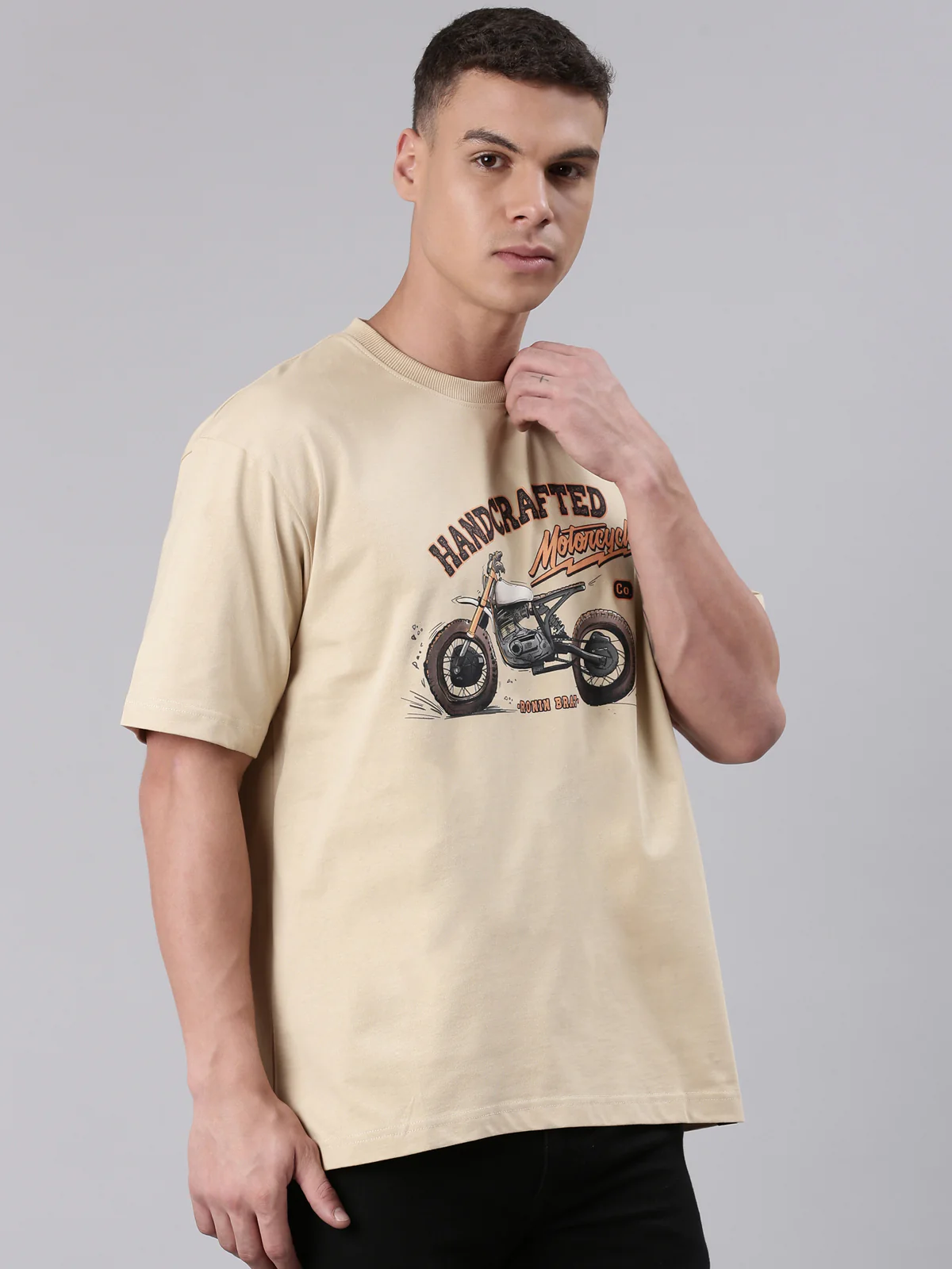 TVS Lifestyle 100% Cotton Oversized Graphic T-shirt for Men | Premium 220 GSM Heavyweight Tee with Relaxed Fit | Soft Cotton Oversized T Shirt for Boys | Durable Ribbed Neckline Streetwear Style - Image 22