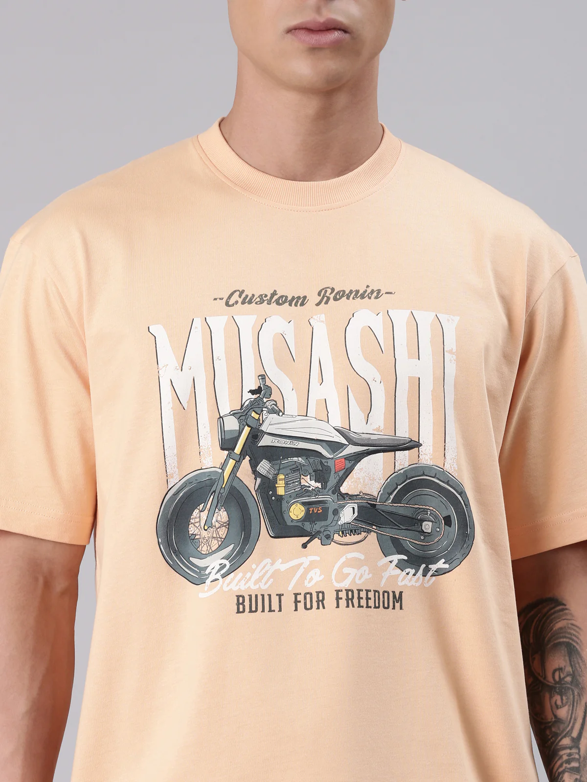TVS Lifestyle 100% Cotton Oversized Graphic T-shirt for Men | Premium 220 GSM Heavyweight Tee with Relaxed Fit | Soft Cotton Oversized T Shirt for Boys | Durable Ribbed Neckline Streetwear Style - Image 27