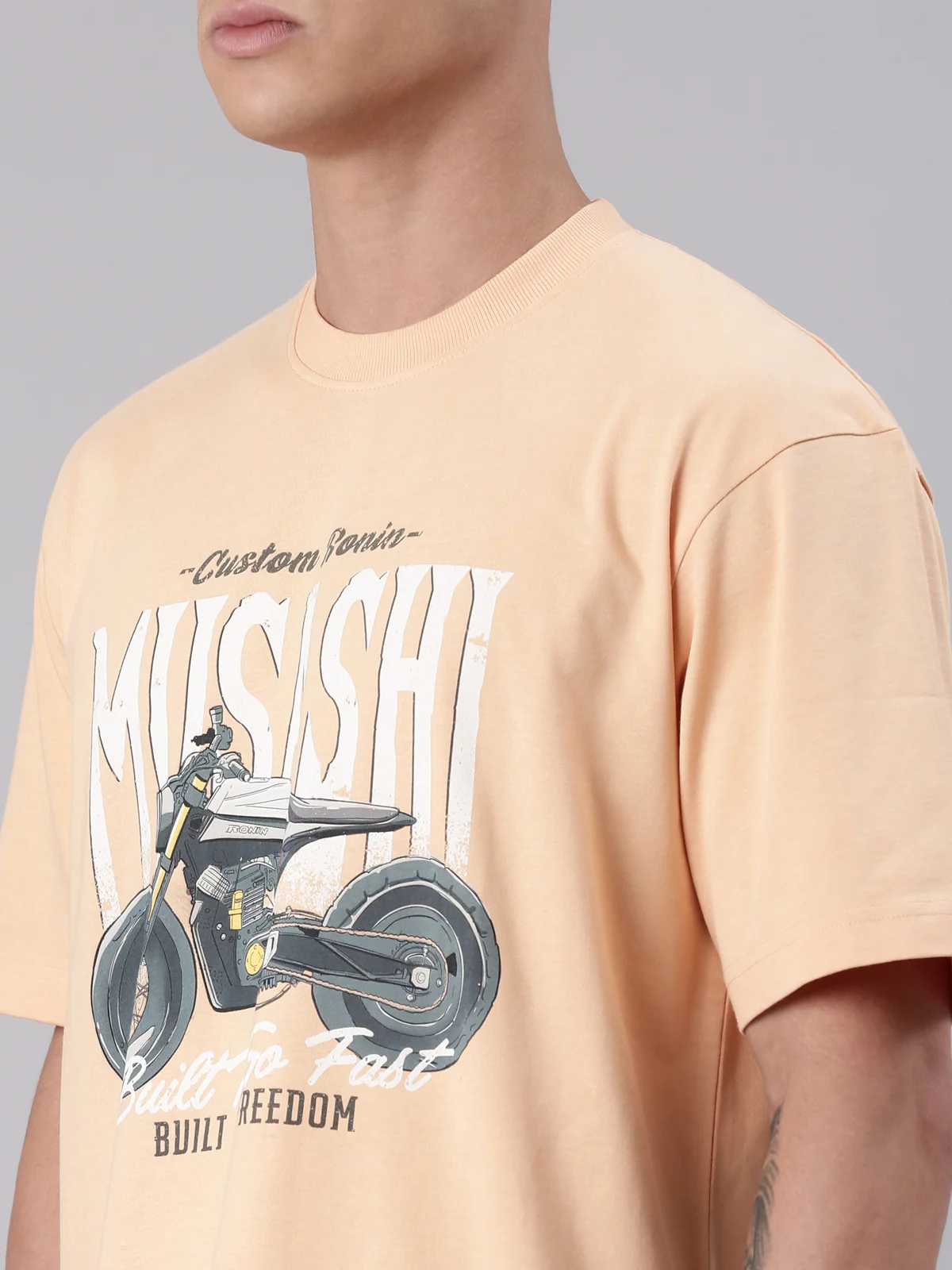 TVS Lifestyle 100% Cotton Oversized Graphic T-shirt for Men | Premium 220 GSM Heavyweight Tee with Relaxed Fit | Soft Cotton Oversized T Shirt for Boys | Durable Ribbed Neckline Streetwear Style - Image 28