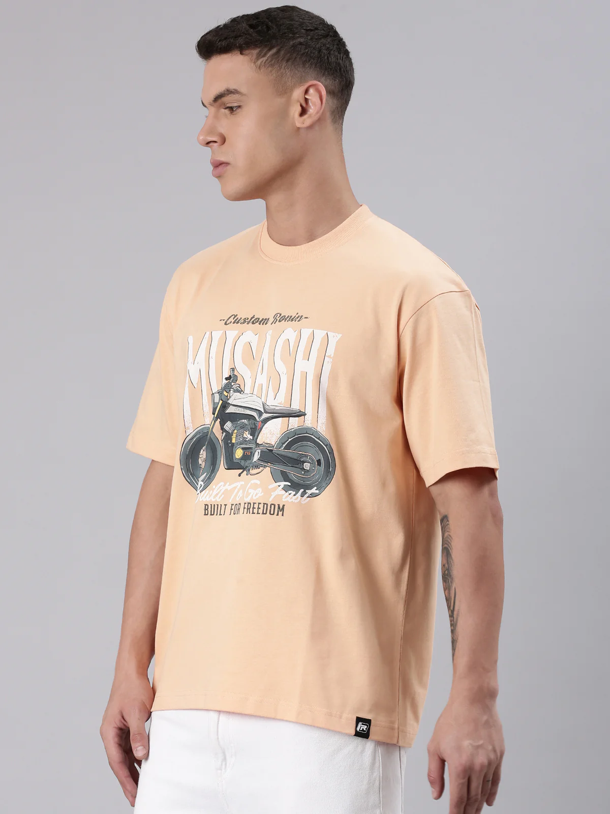 TVS Lifestyle 100% Cotton Oversized Graphic T-shirt for Men | Premium 220 GSM Heavyweight Tee with Relaxed Fit | Soft Cotton Oversized T Shirt for Boys | Durable Ribbed Neckline Streetwear Style - Image 29