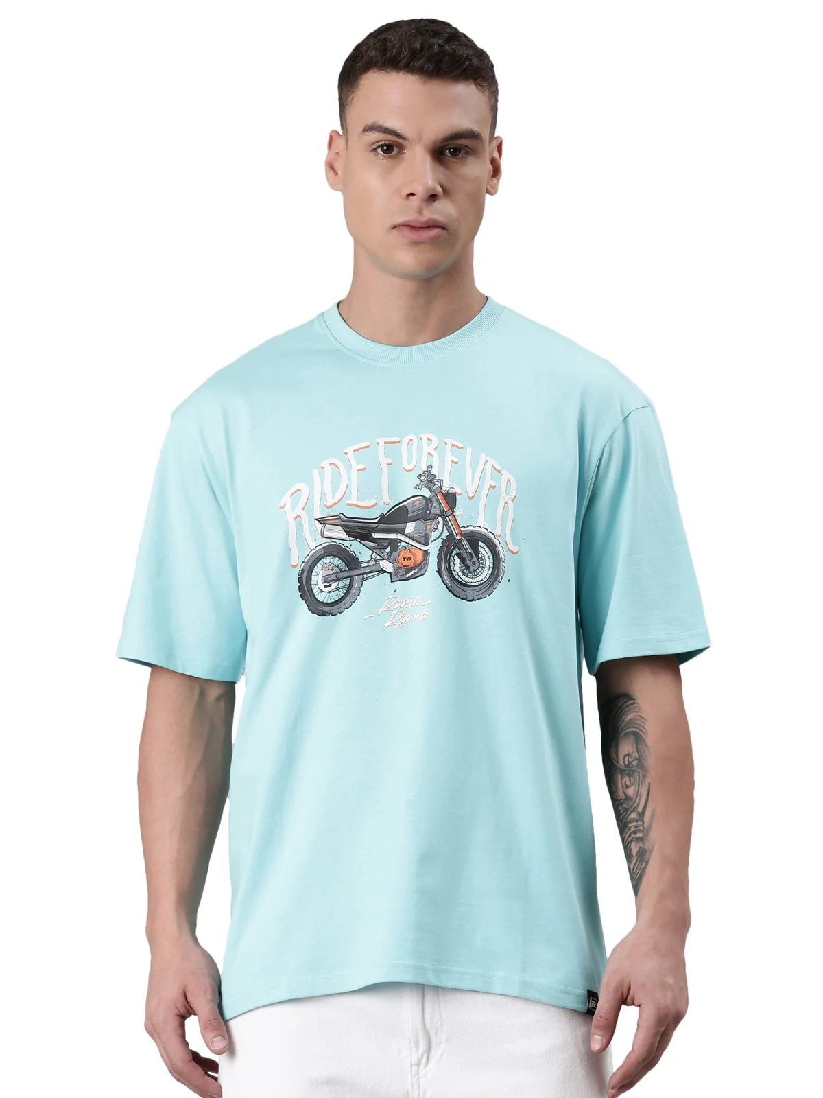 TVS Lifestyle 100% Cotton Oversized Graphic T-shirt for Men | Premium 220 GSM Heavyweight Tee with Relaxed Fit | Soft Cotton Oversized T Shirt for Boys | Durable Ribbed Neckline Streetwear Style - Image 33