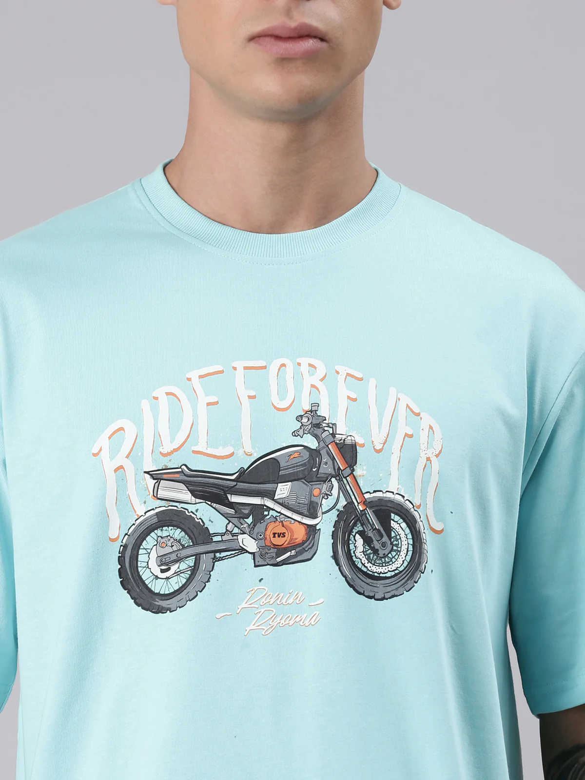 TVS Lifestyle 100% Cotton Oversized Graphic T-shirt for Men | Premium 220 GSM Heavyweight Tee with Relaxed Fit | Soft Cotton Oversized T Shirt for Boys | Durable Ribbed Neckline Streetwear Style - Image 35