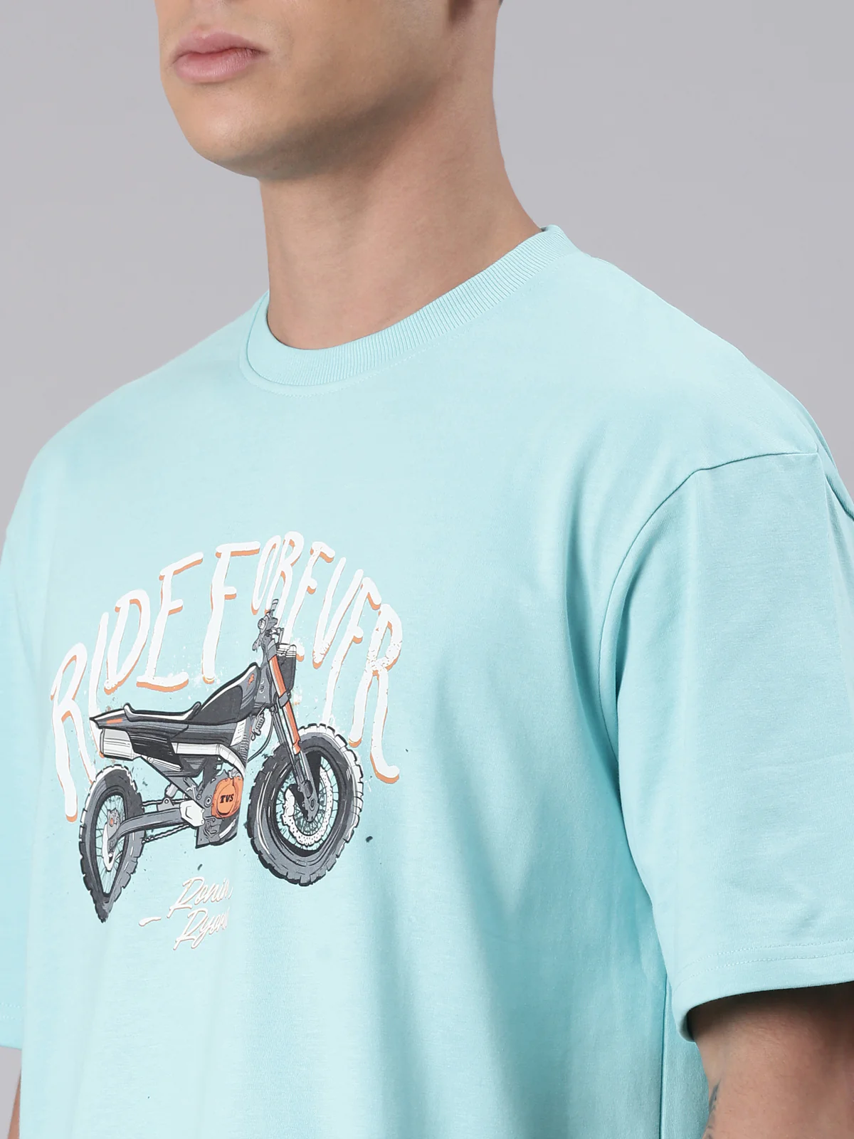 TVS Lifestyle 100% Cotton Oversized Graphic T-shirt for Men | Premium 220 GSM Heavyweight Tee with Relaxed Fit | Soft Cotton Oversized T Shirt for Boys | Durable Ribbed Neckline Streetwear Style - Image 36