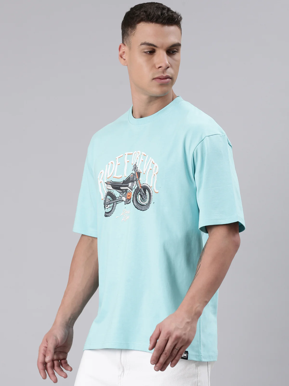 TVS Lifestyle 100% Cotton Oversized Graphic T-shirt for Men | Premium 220 GSM Heavyweight Tee with Relaxed Fit | Soft Cotton Oversized T Shirt for Boys | Durable Ribbed Neckline Streetwear Style - Image 37