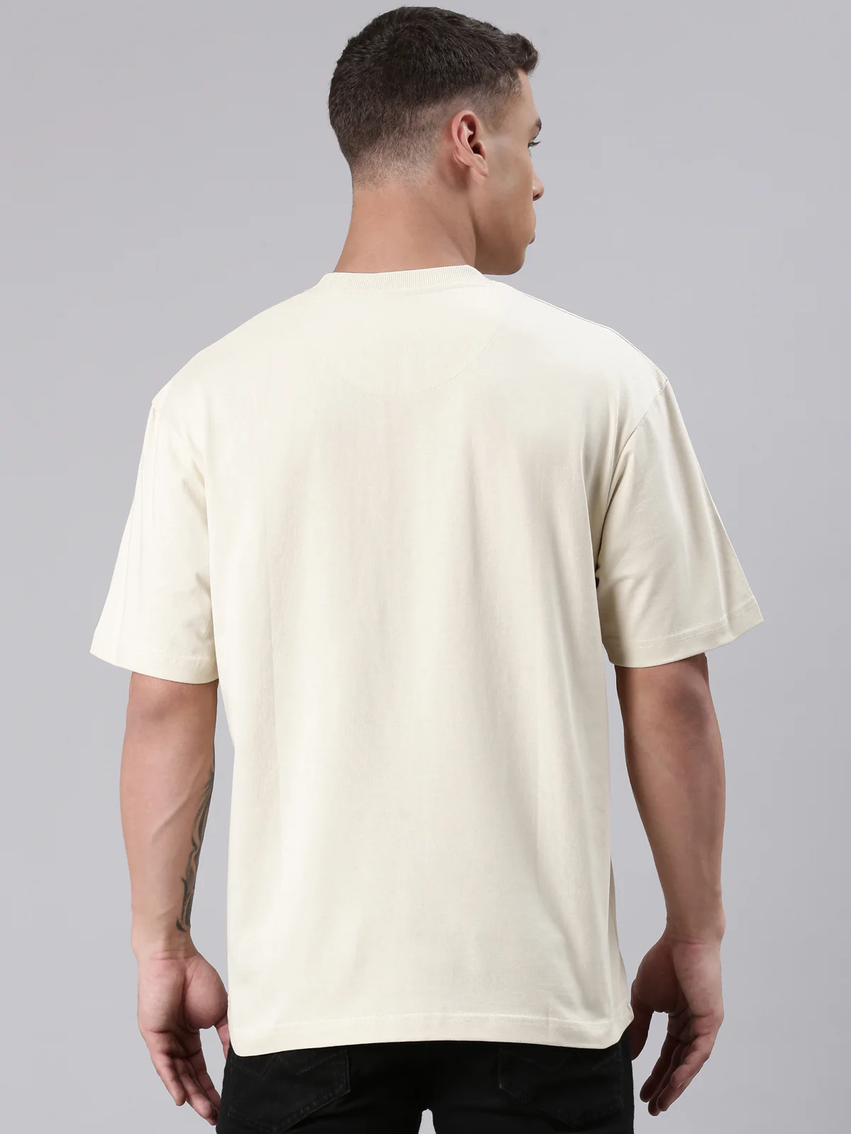 TVS Lifestyle 100% Cotton Oversized Graphic T-shirt for Men | Premium 220 GSM Heavyweight Tee with Relaxed Fit | Soft Cotton Oversized T Shirt for Boys | Durable Ribbed Neckline Streetwear Style - Image 7
