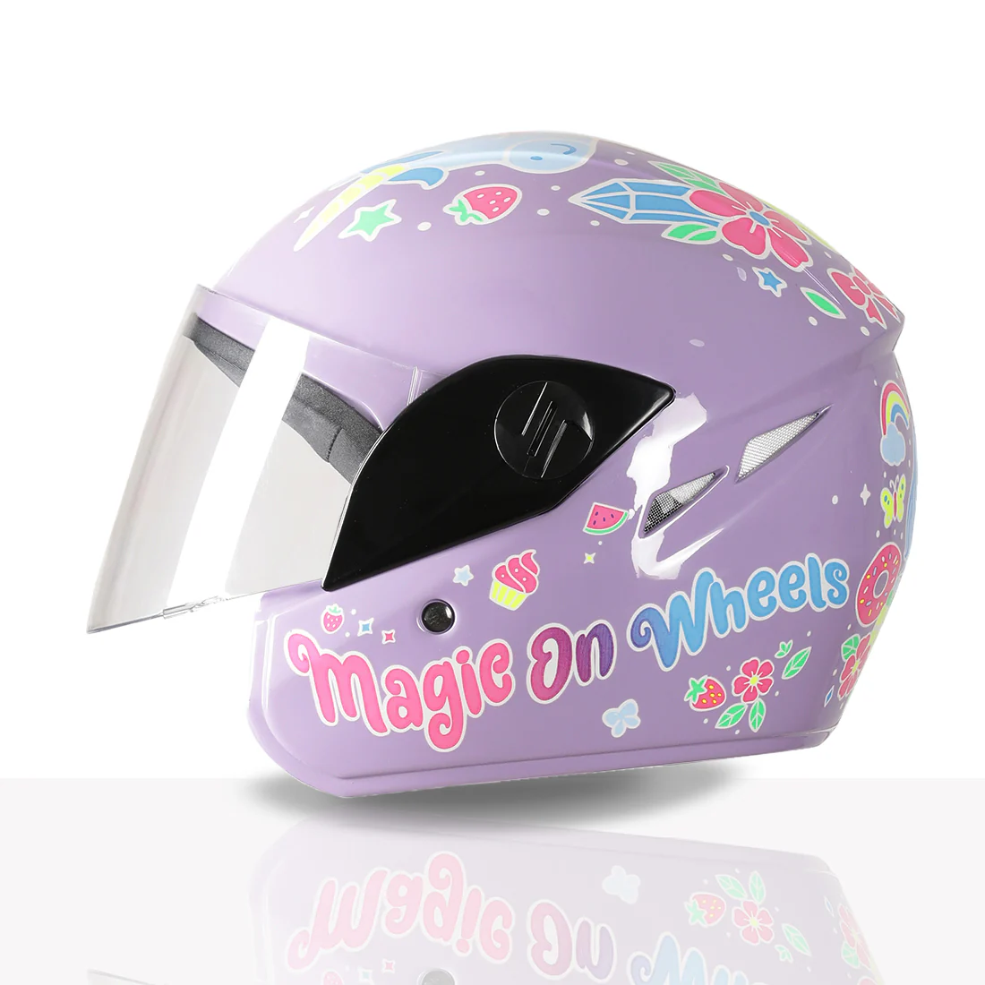TVS Moto Jr. Kids Helmet |Fun Glow in the Dark Graphics | Lightweight ISI Certified ABS Shell| Removable Cheek Pads | Ideal Kids Bike Helmet for Cycle Scooter Daily Ride Comfort & Protection - Image 23