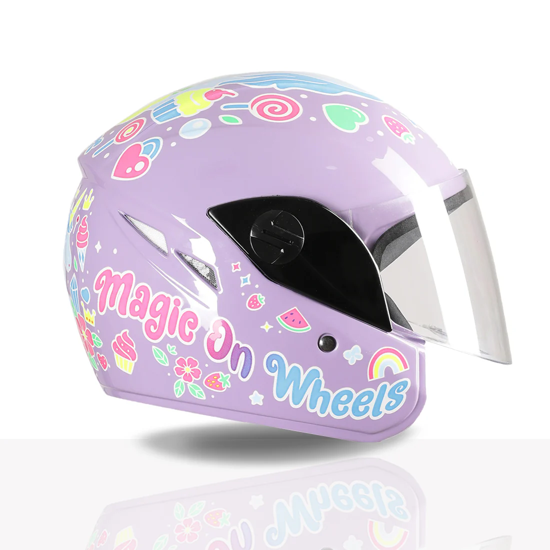 TVS Moto Jr. Kids Helmet |Fun Glow in the Dark Graphics | Lightweight ISI Certified ABS Shell| Removable Cheek Pads | Ideal Kids Bike Helmet for Cycle Scooter Daily Ride Comfort & Protection - Image 24