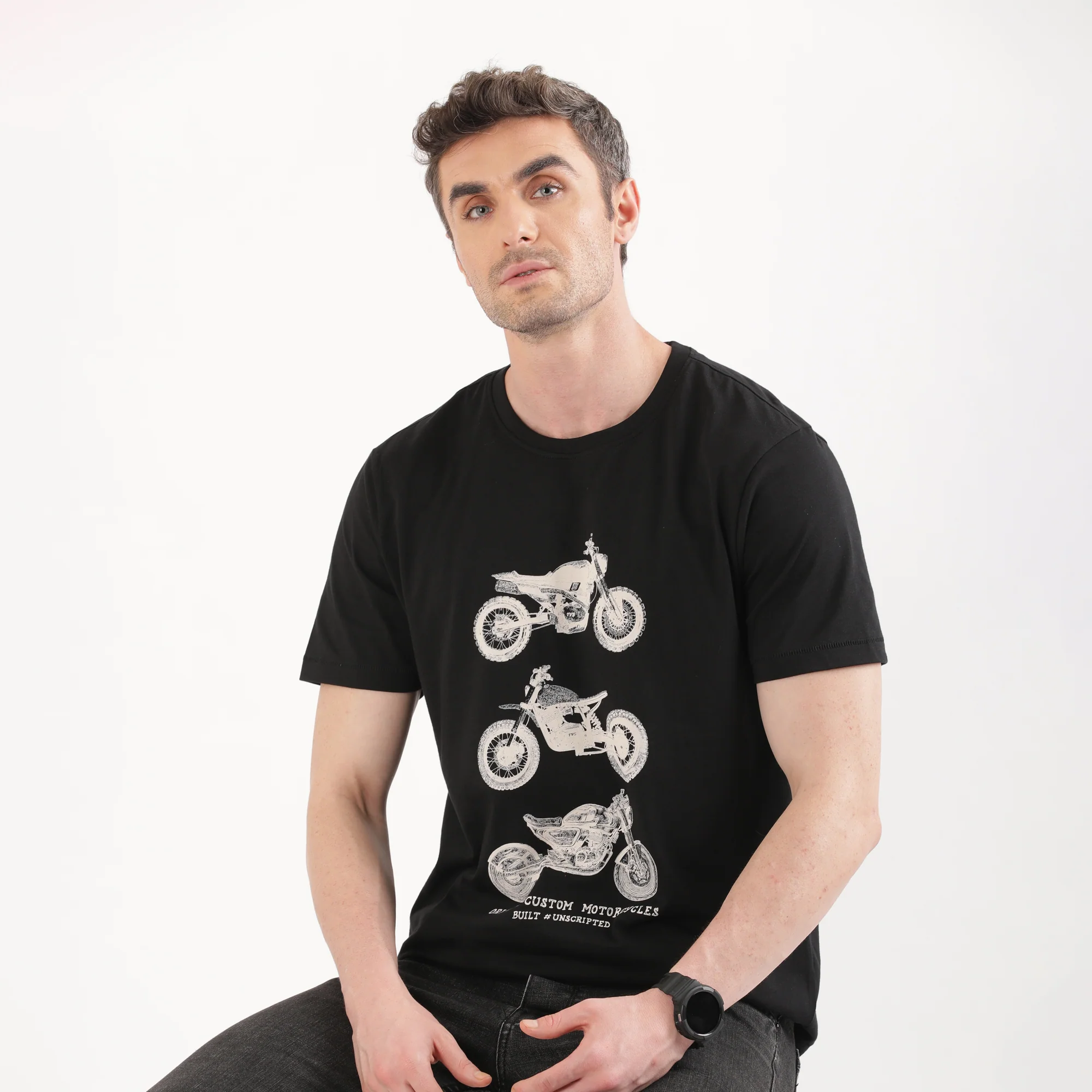 TVS Originals Collection Crew Neck T-Shirt – Bold Street Style, 100% Pure Cotton, Ultra-Soft Comfort, Breathable Anti-Odor Fabric, Skin-Friendly & Long-Lasting Durability for Riders - Image 3