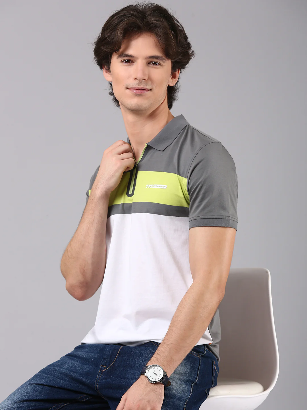 TVS Originals Racing 100% Cotton Mercerised Polo T-Shirt | 180 GSM | Sleek Zipper Placket | Soft Sheen Finish | Lightweight & Durable | Regular Fit | Heat-Sealed Neck | Premium Everyday Wear - Image 32